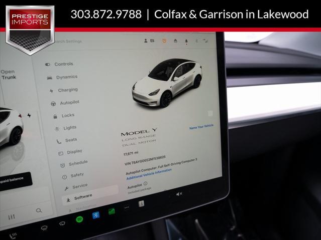 used 2022 Tesla Model Y car, priced at $31,991