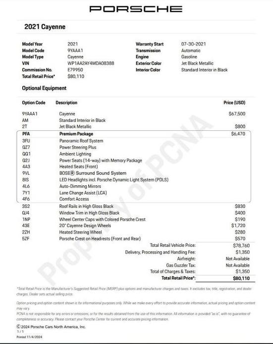 used 2021 Porsche Taycan car, priced at $66,500