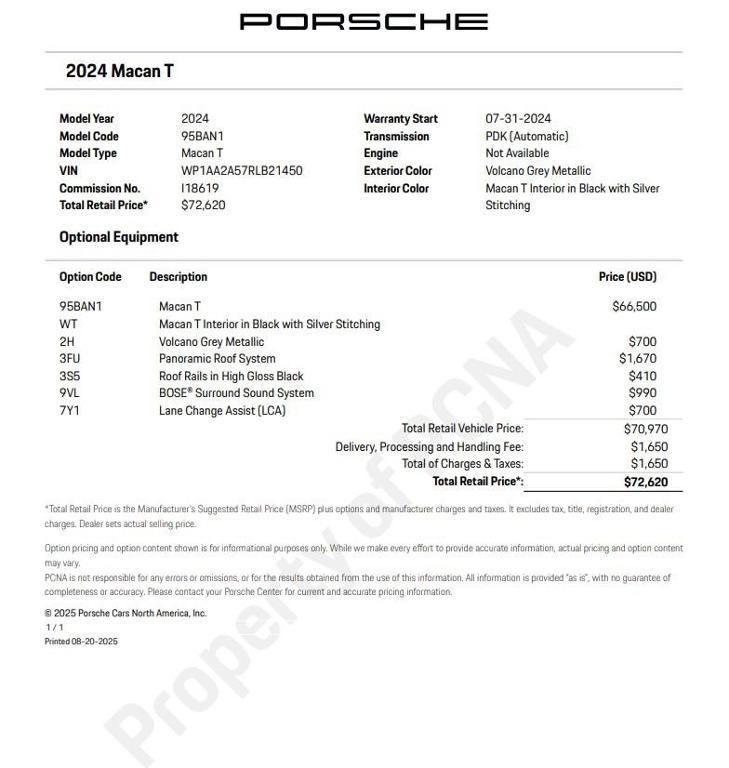 used 2024 Porsche Macan car, priced at $55,900