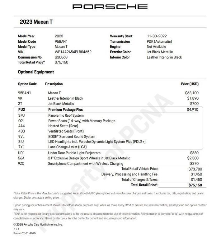 used 2023 Porsche Macan car, priced at $48,500