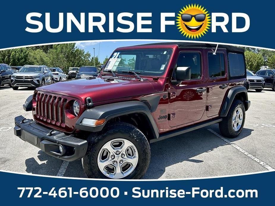 used 2021 Jeep Wrangler Unlimited car, priced at $32,922