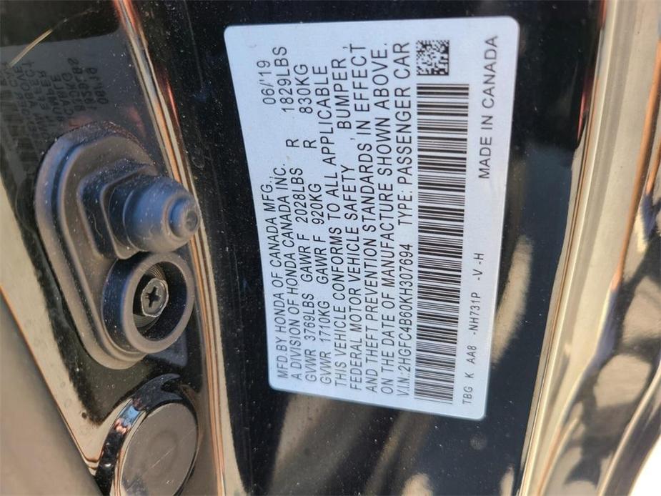 used 2019 Honda Civic car, priced at $18,888