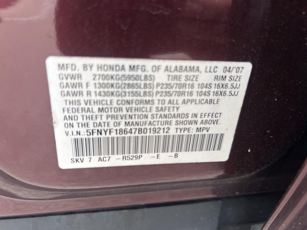 used 2007 Honda Pilot car, priced at $3,999