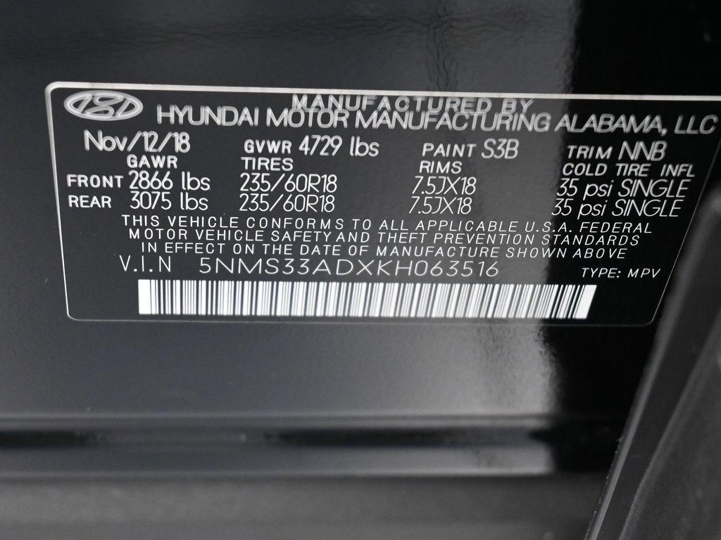 used 2019 Hyundai Santa Fe car, priced at $20,233