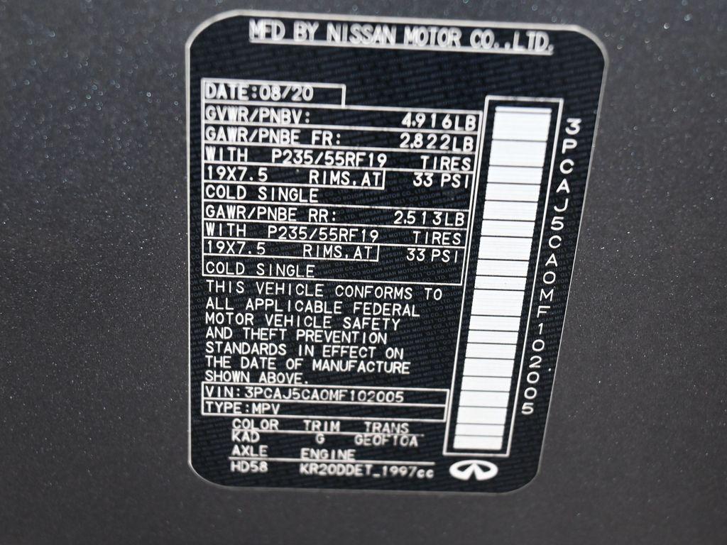 used 2021 INFINITI QX50 car, priced at $20,391