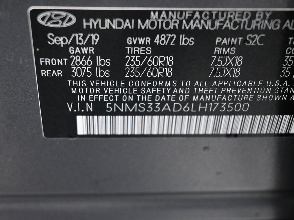 used 2020 Hyundai Santa Fe car, priced at $16,419