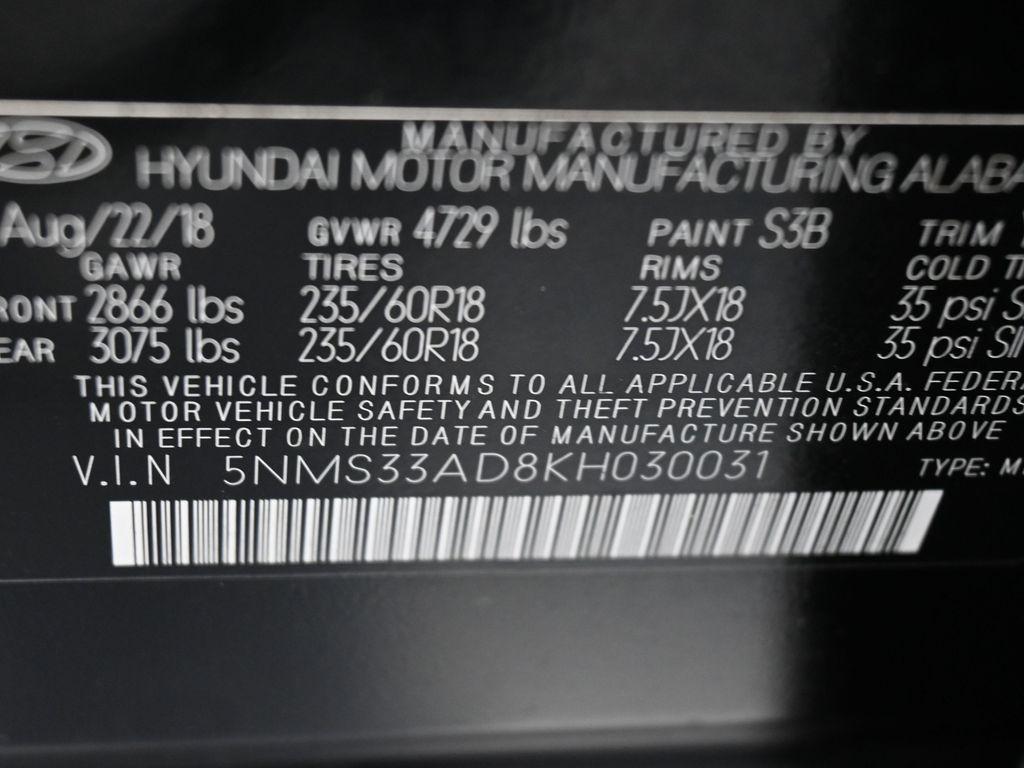 used 2019 Hyundai Santa Fe car, priced at $17,856