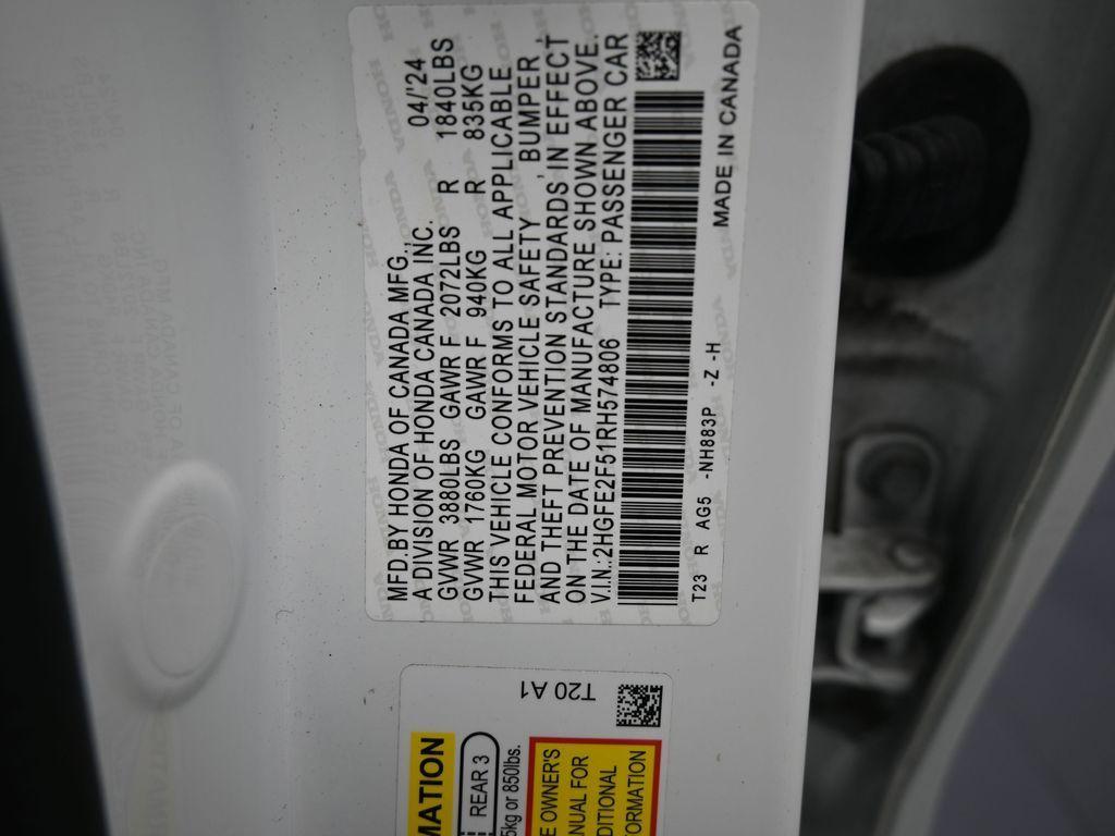 used 2024 Honda Civic car, priced at $18,990