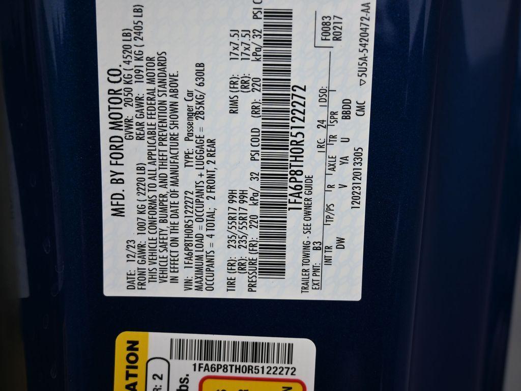 used 2024 Ford Mustang car, priced at $27,800