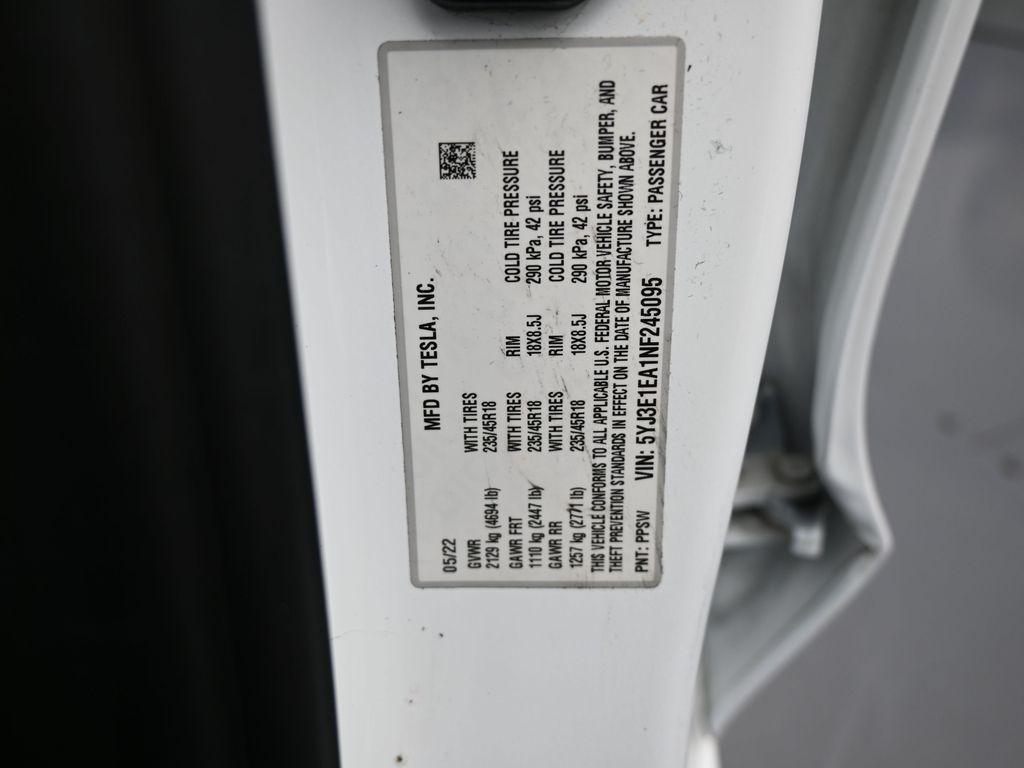 used 2022 Tesla Model 3 car, priced at $21,250