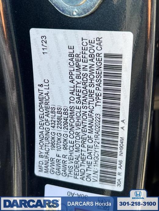 new 2024 Honda Accord car, priced at $27,890