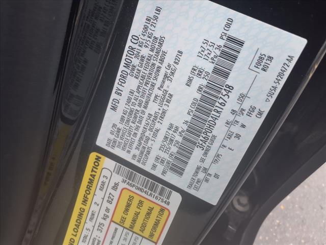 used 2020 Ford Fusion car, priced at $17,250