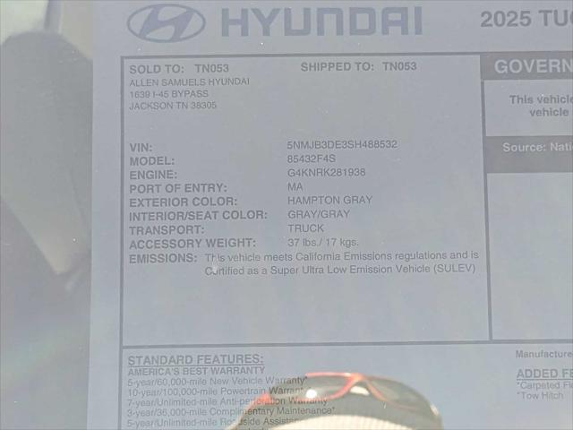 new 2025 Hyundai Tucson car, priced at $30,769