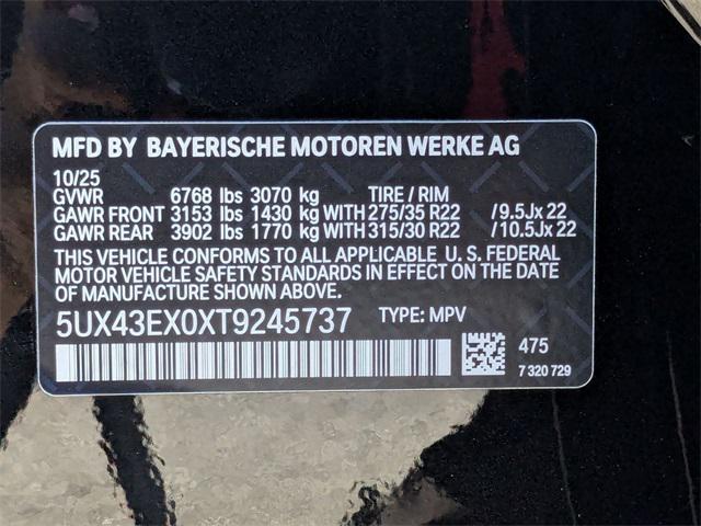 new 2026 BMW X6 car, priced at $110,535