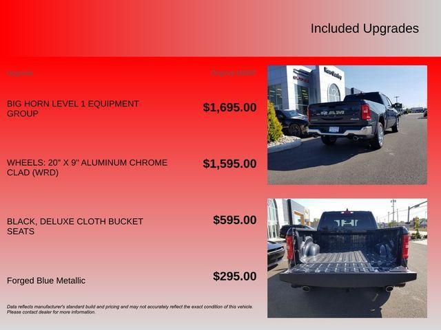 new 2025 Ram 1500 car, priced at $47,208