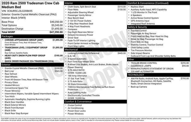 used 2020 Ram 2500 car, priced at $22,889