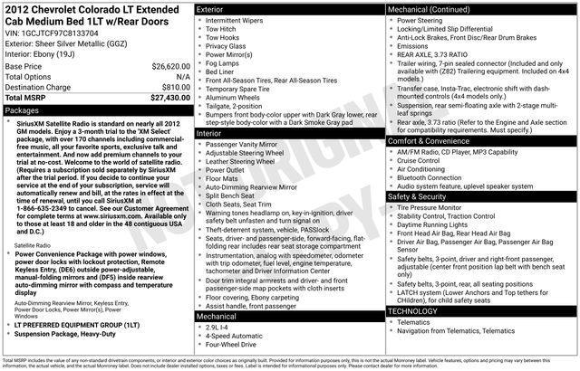 used 2012 Chevrolet Colorado car, priced at $11,593