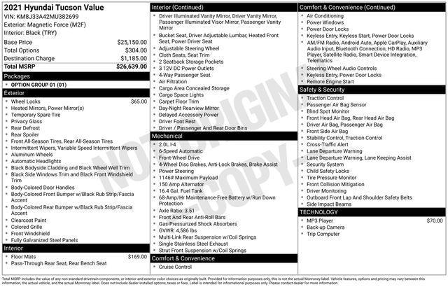 used 2021 Hyundai Tucson car, priced at $17,779