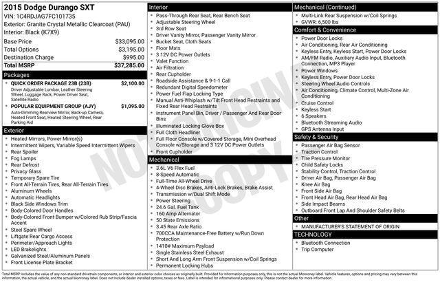 used 2015 Dodge Durango car, priced at $13,284