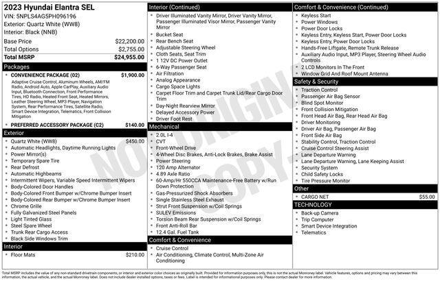 used 2023 Hyundai Elantra car, priced at $14,524
