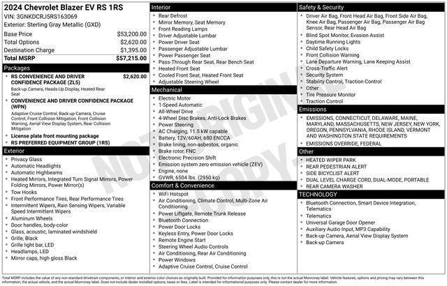 used 2024 Chevrolet Blazer EV car, priced at $23,198