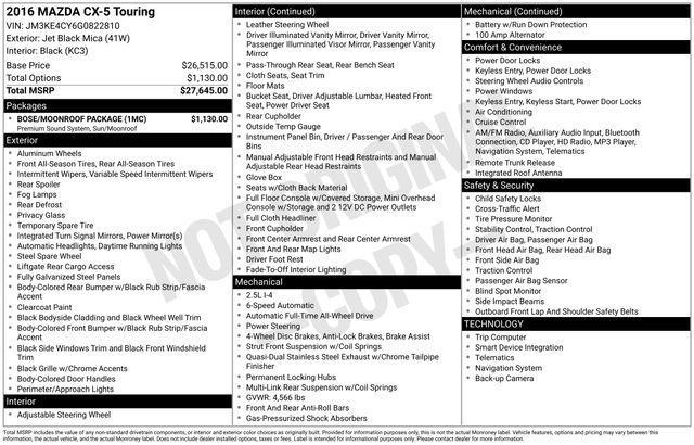 used 2016 Mazda CX-5 car, priced at $11,588