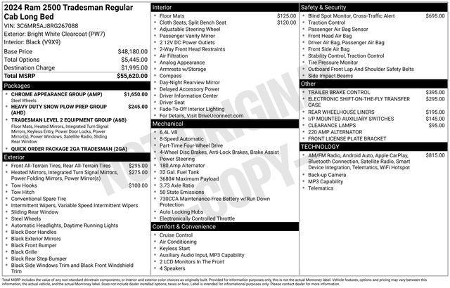 new 2024 Ram 2500 car, priced at $43,989