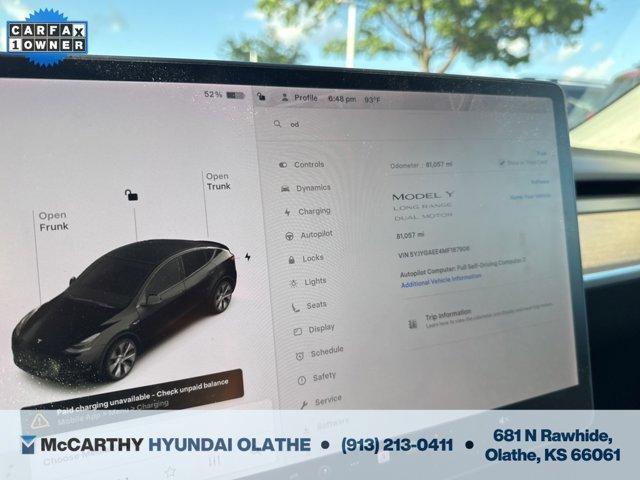 used 2021 Tesla Model Y car, priced at $26,500