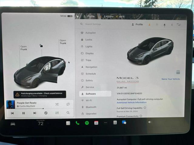 used 2022 Tesla Model 3 car, priced at $31,000