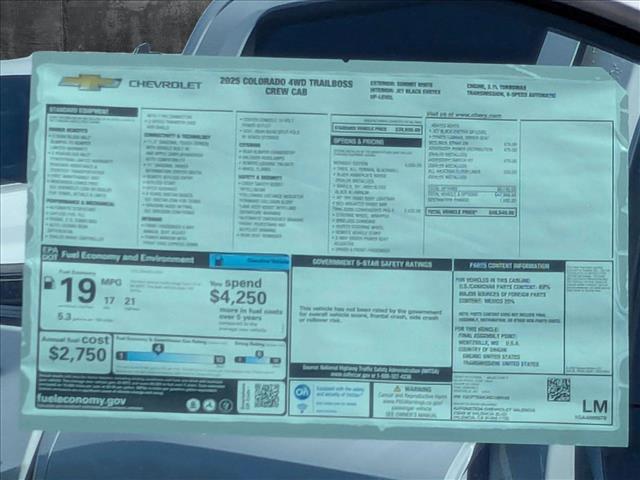 new 2025 Chevrolet Colorado car, priced at $49,640