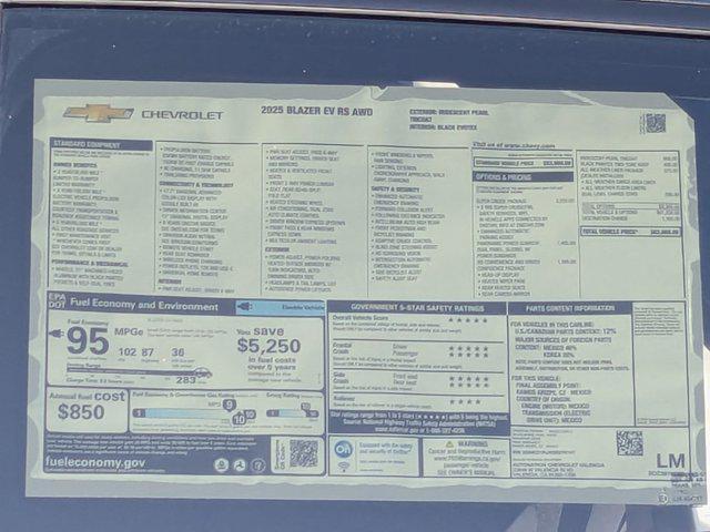 new 2025 Chevrolet Blazer EV car, priced at $59,700