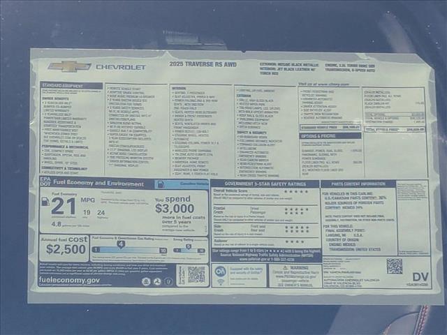 new 2025 Chevrolet Traverse car, priced at $59,620