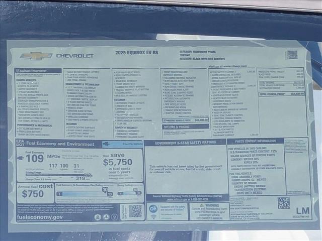 new 2025 Chevrolet Equinox EV car, priced at $52,030