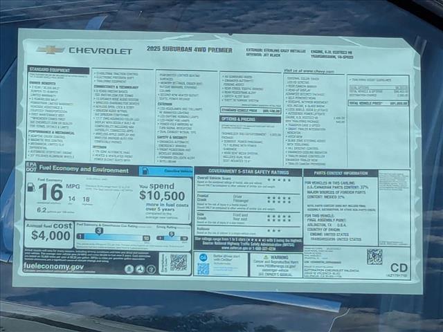 new 2025 Chevrolet Suburban car, priced at $86,000