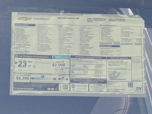 new 2025 Chevrolet Traverse car, priced at $57,620