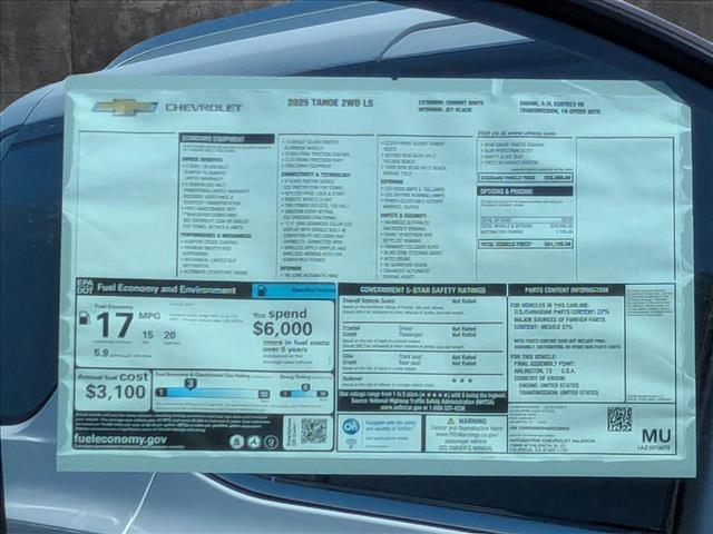 new 2025 Chevrolet Tahoe car, priced at $61,195