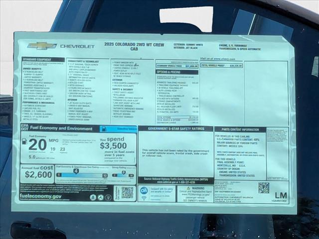 new 2025 Chevrolet Colorado car, priced at $32,384