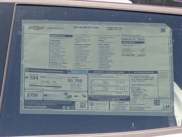 new 2025 Chevrolet Blazer EV car, priced at $39,500
