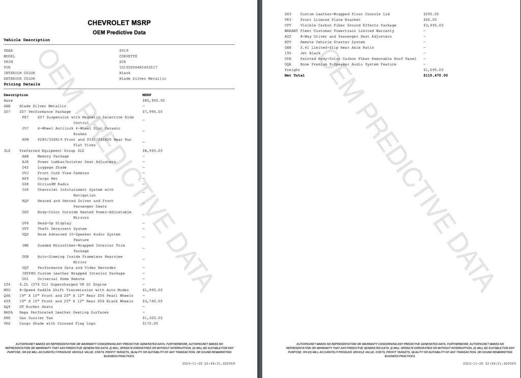 used 2019 Chevrolet Corvette car, priced at $79,929