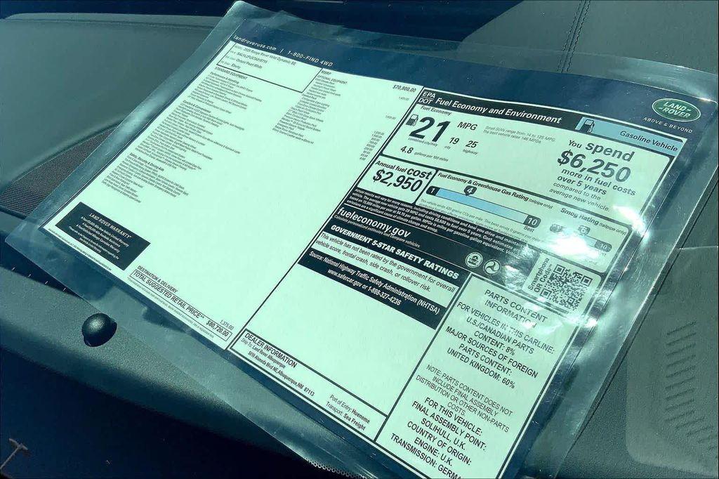 new 2026 Land Rover Range Rover Velar car, priced at $80,720