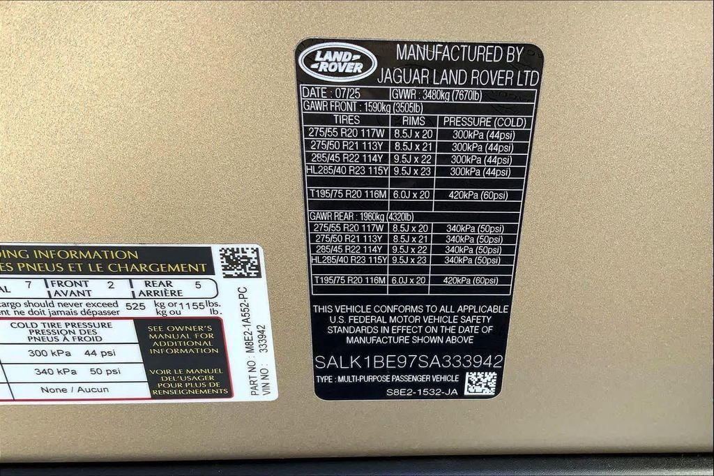 new 2025 Land Rover Range Rover car, priced at $195,605