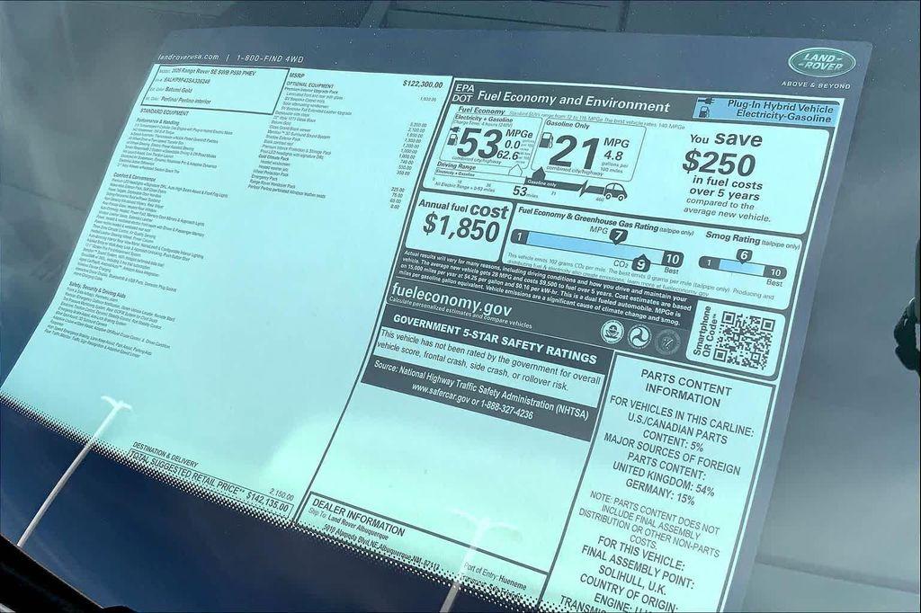 new 2025 Land Rover Range Rover car, priced at $142,135