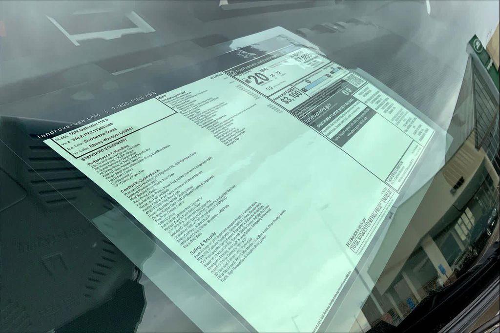 new 2026 Land Rover Defender car, priced at $78,605