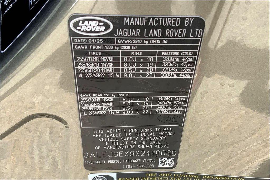 new 2025 Land Rover Defender car, priced at $65,295