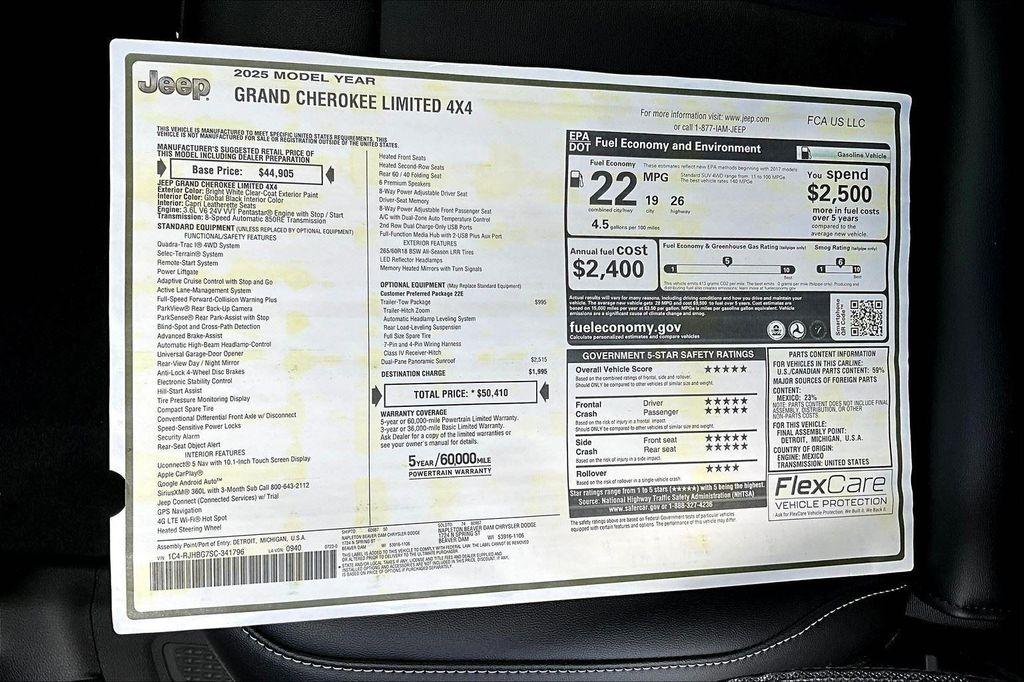 new 2025 Jeep Grand Cherokee car, priced at $50,410
