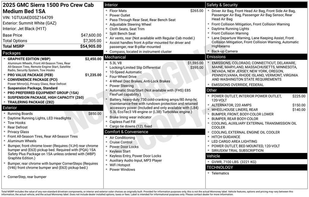 new 2025 GMC Sierra 1500 car, priced at $52,635