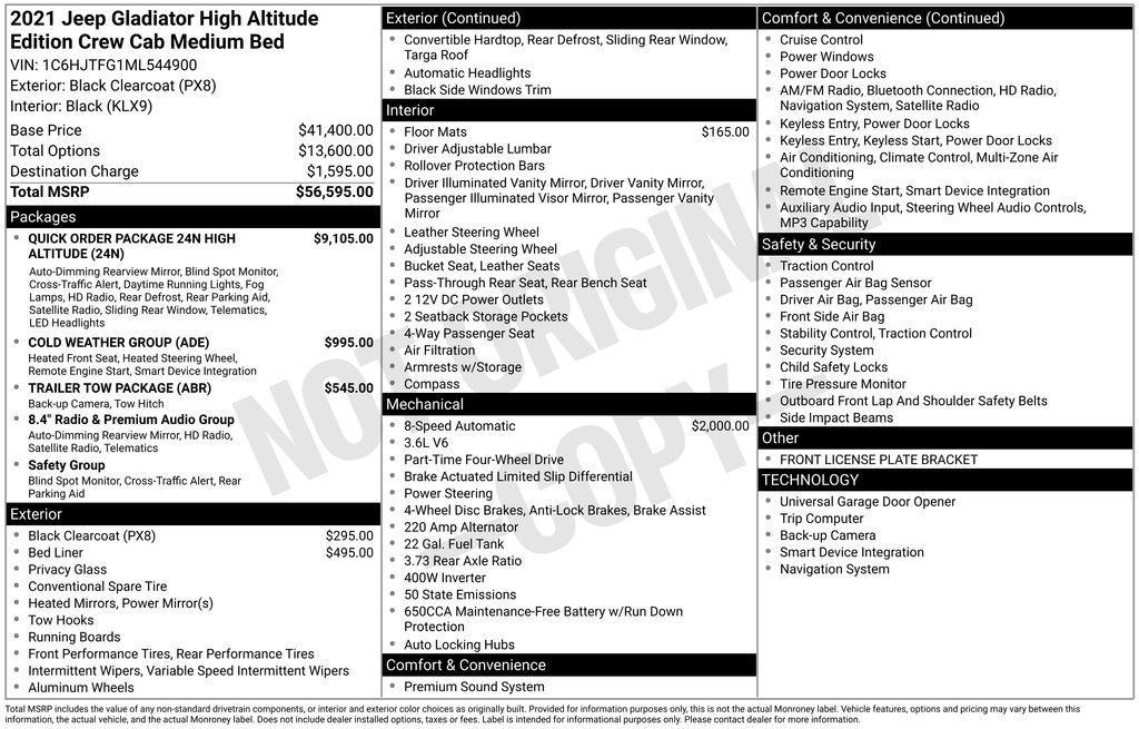 used 2021 Jeep Gladiator car, priced at $34,995