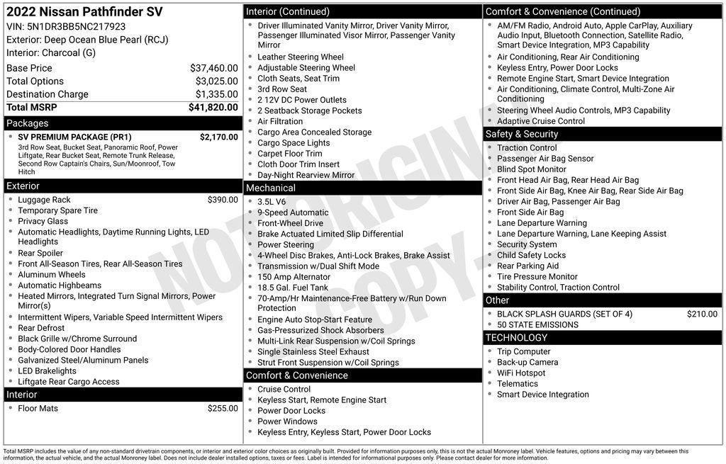 used 2022 Nissan Pathfinder car, priced at $23,200