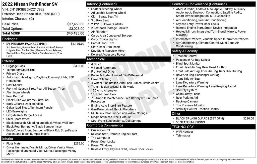 used 2022 Nissan Pathfinder car, priced at $23,800