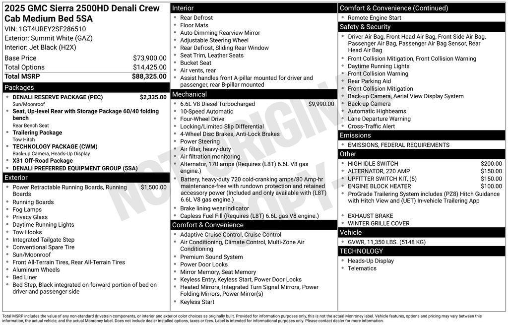 new 2025 GMC Sierra 2500 car, priced at $87,770
